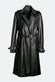 Studded Trench Coat in Black woman Barone firenze - 2
