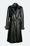 Studded Trench Coat in Black woman Barone firenze - 2