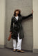 Green Studded Trench Coat woman Barone firenze - 4