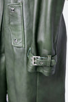 Green Studded Trench Coat woman Barone firenze - 8