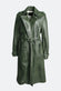Green Studded Trench Coat woman Barone firenze - 1