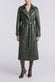 Green Studded Trench Coat woman Barone firenze - 5