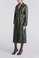 Green Studded Trench Coat woman Barone firenze - 2