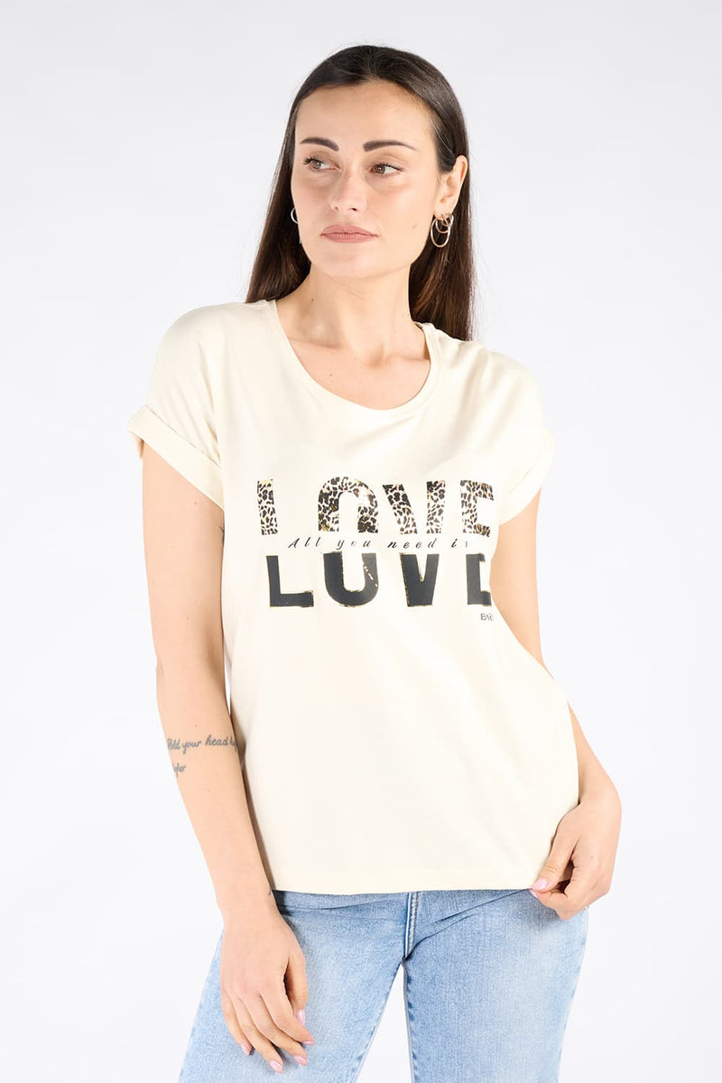 Buttons women's t-shirt woman Barone firenze - 1