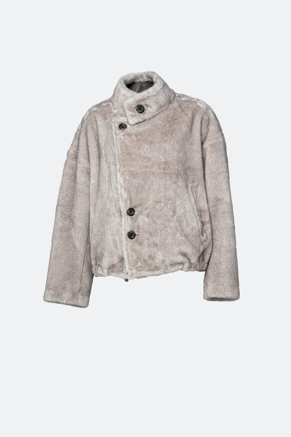 Viktoria Shearling Style Verde/Grigio woman Barone firenze - 6
