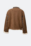 Viktoria Shearling Style Tabacco/Crema woman Barone firenze - 9