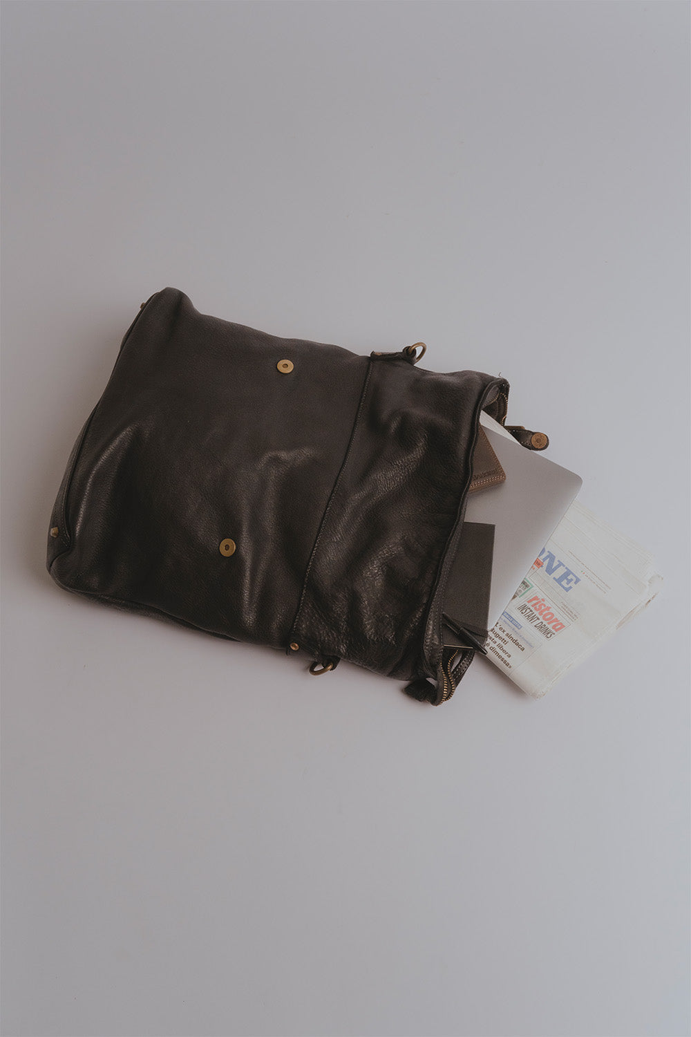 BRN - 050 Backpack in Black unisex Barone firenze - 5