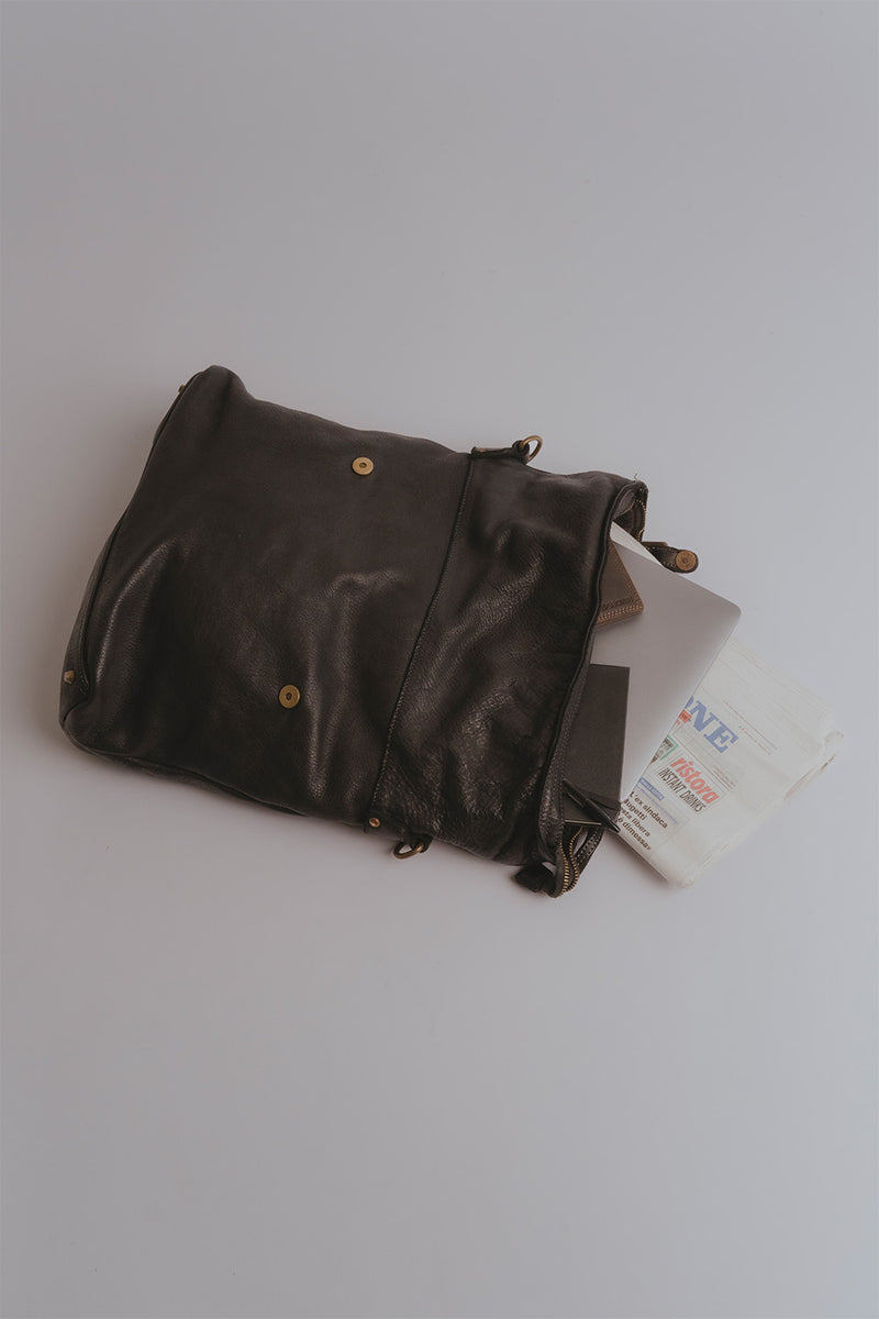 BRN - 050 Backpack in Black unisex Barone firenze - 5