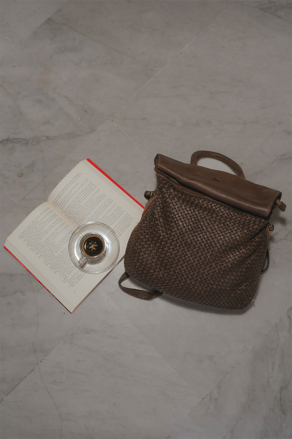 Pisa Dark Brown Backpack woman Barone firenze - 4