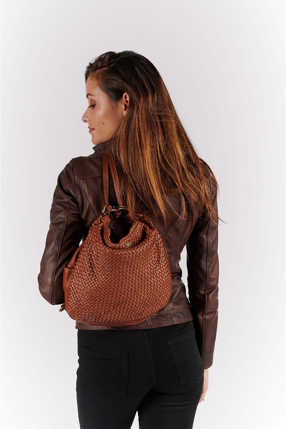 Bologna Weaving Tan woman Barone firenze - 2