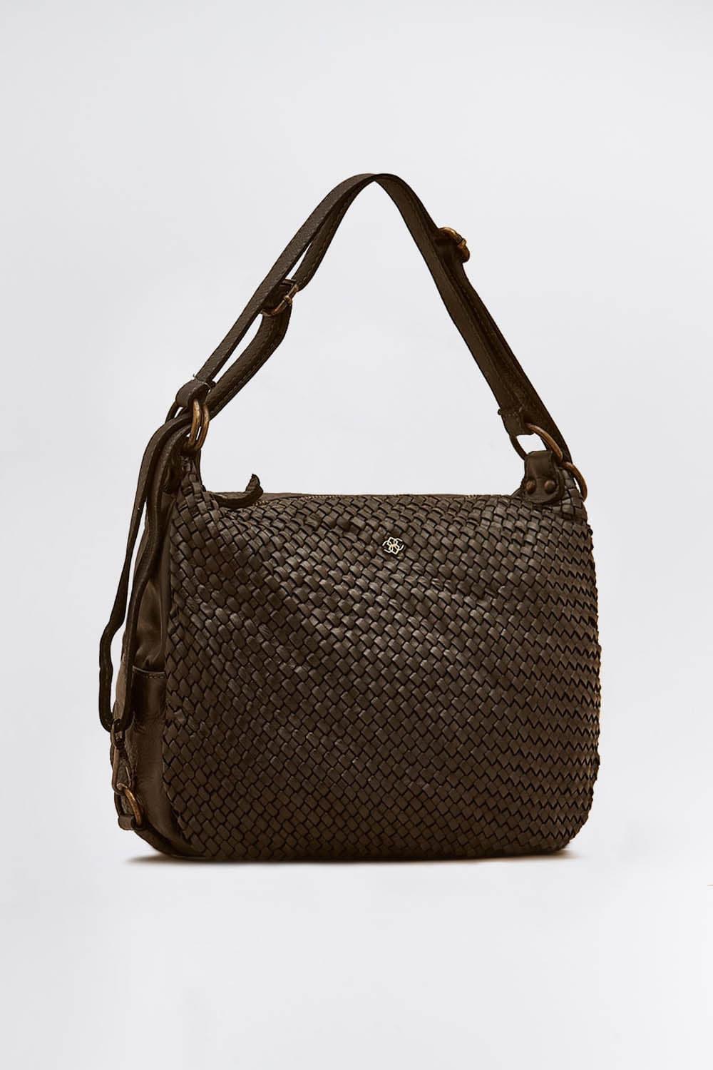 Bologna Intreccio Dark Brown woman Barone firenze - 1