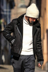 Chiodo Shearling Style Black unisex Barone firenze - 3