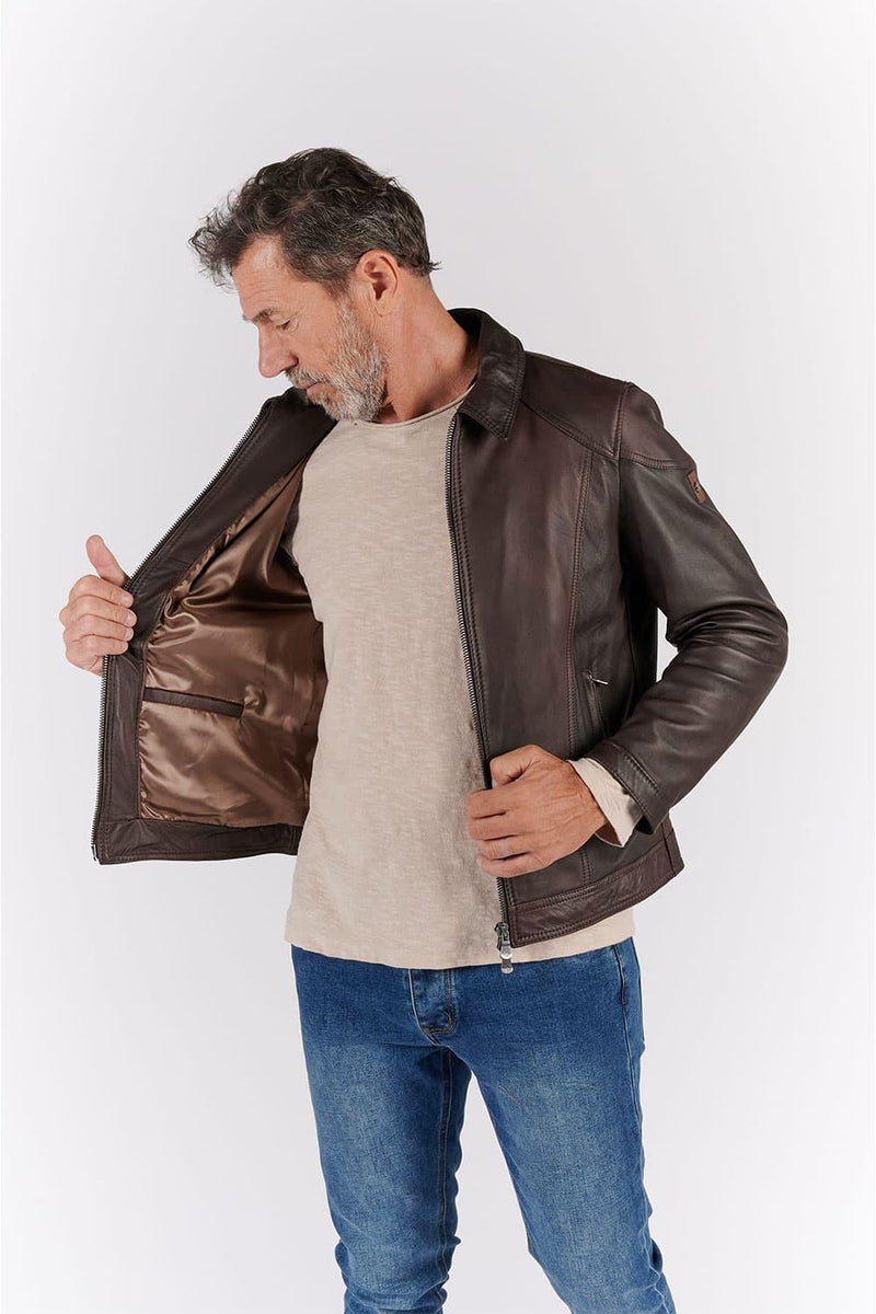 Elton Gold Collar Dark Brown man Barone firenze - 7