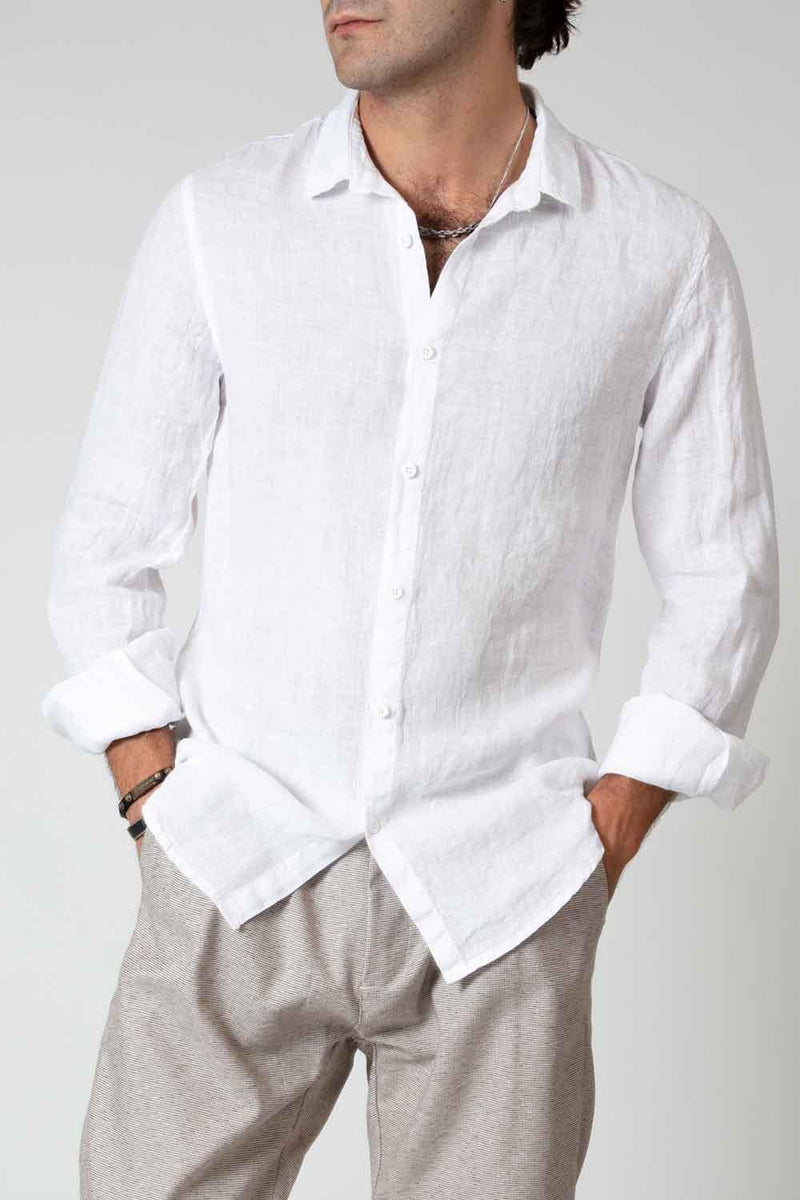 Men's Linen Shirt man Barone firenze - 3