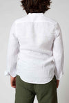 Korean Collar Linen Shirt man Barone firenze - 2