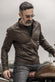 Massi Dark Brown Jacket  man Barone firenze - 1