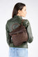Pisa Dark Brown Backpack woman Barone firenze - 2