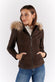Sofia Oleato with Hood Fur Dark Brown woman Barone firenze - 3