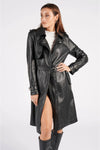 Studded Trench Coat in Black woman Barone firenze - 3