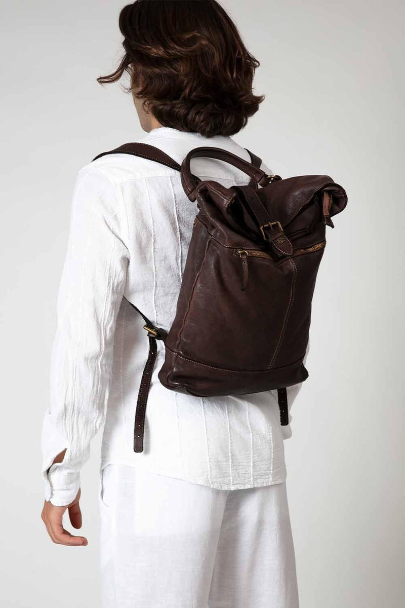 Grosseto Dark Brown Backpack unisex Barone firenze - 7